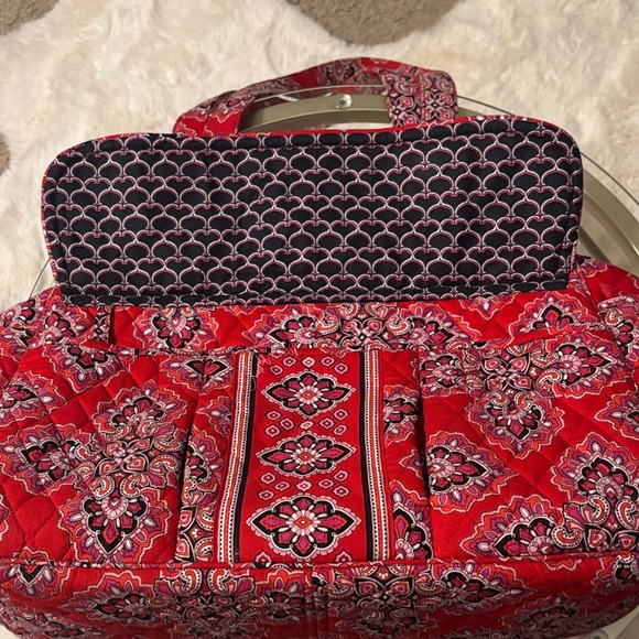 Vera Bradley Red and Pink Patterned Large Duffel Bag - Picture 5 of 13